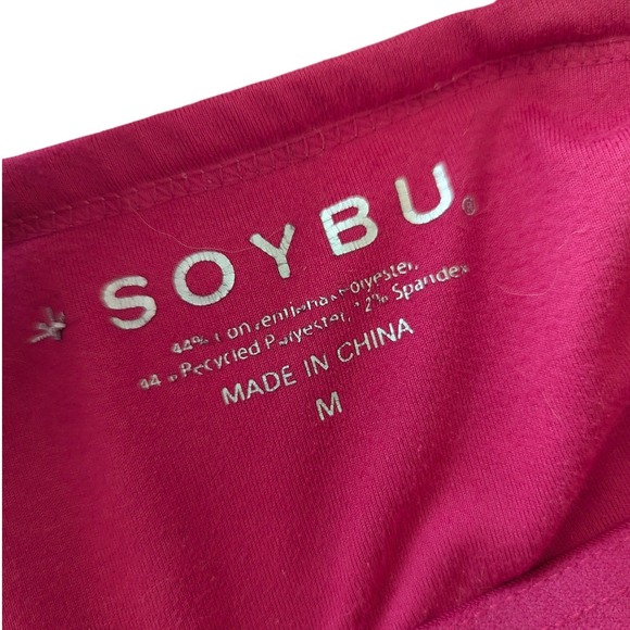 Soybu Tank Top Womens Medium Pink Paisley Damask Built-in Bra Strappy Back - Picture 8 of 8